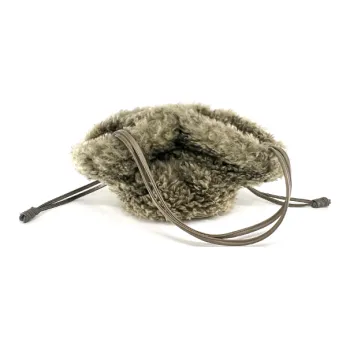 MUYSO Faux Fur Handbag Shoulder Bag Women's Minty Beige