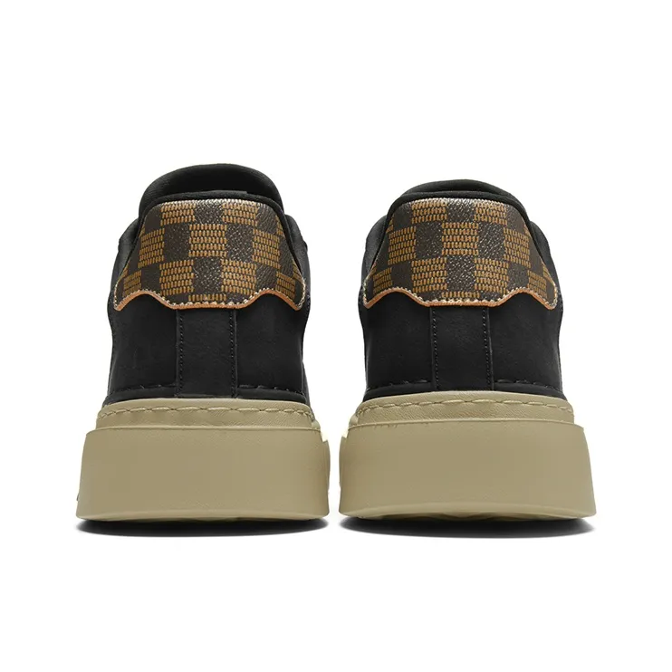 AOKANG Elegant Style Series Skateboard Shoes Men Low Top Khaki, Black-22