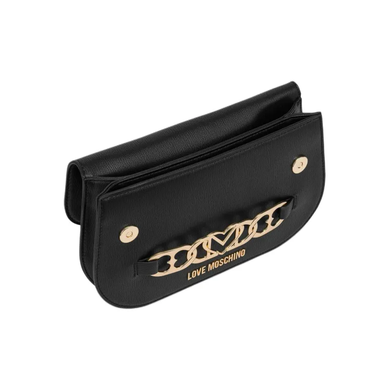 LOVE MOSCHINO Polyurethane Shoulder Bag Crossbody Bag Women's Black-2