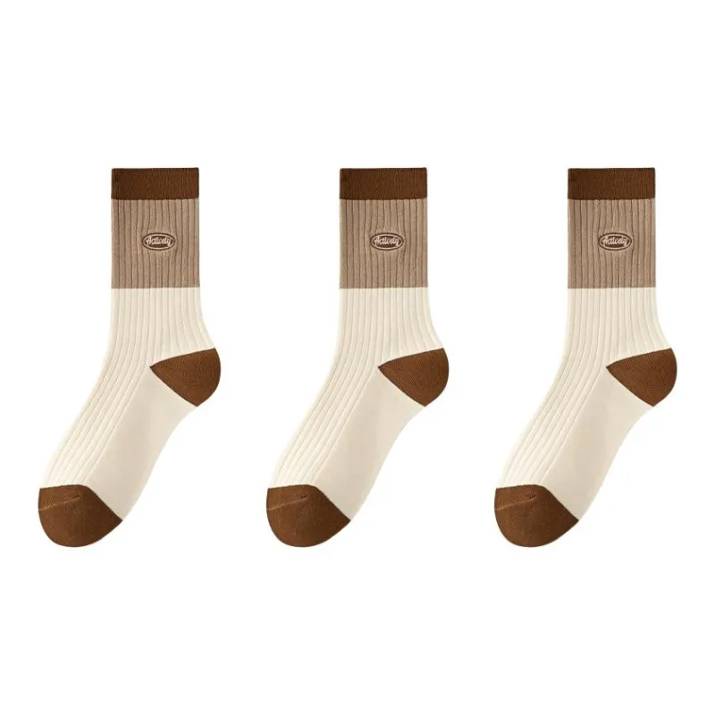 MIIOW Mid Calf Socks Women's 3 Pack-3