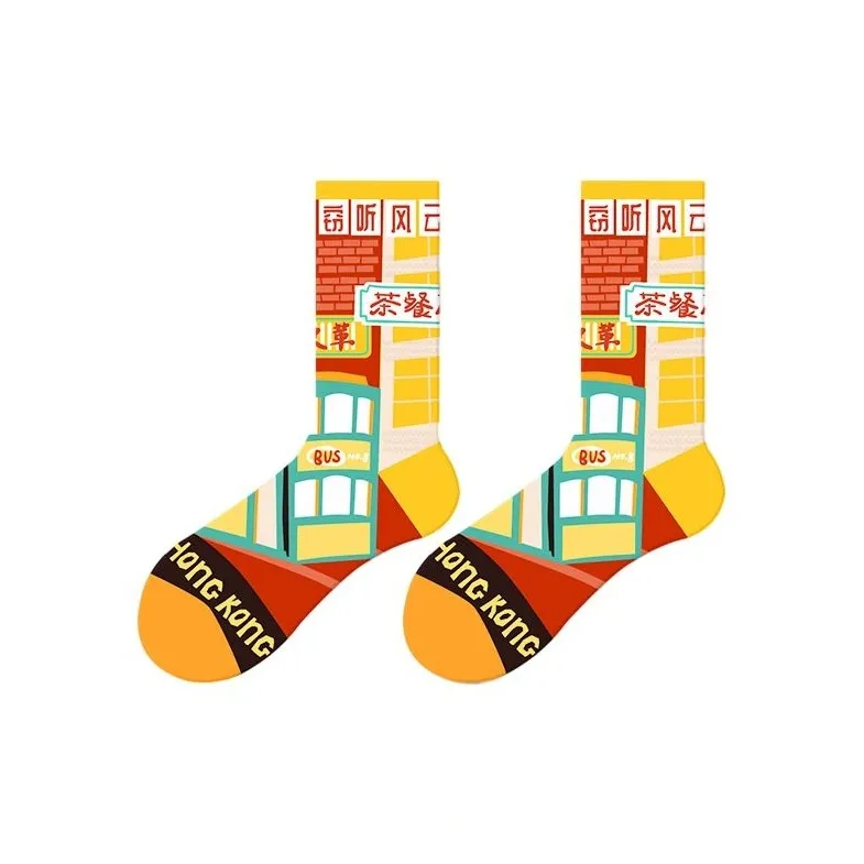 Youle Box Mid-Calf Socks Unisex 5 Pack-6