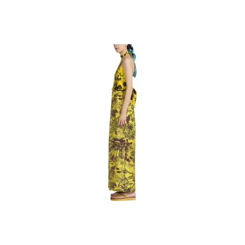 DIOR Toile De Jouy Travel Peela Pajama Pants Women's Yellow-3