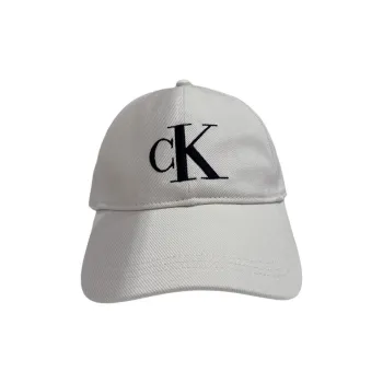 CALVIN KLEIN Cotton Baseball Caps Unisex White