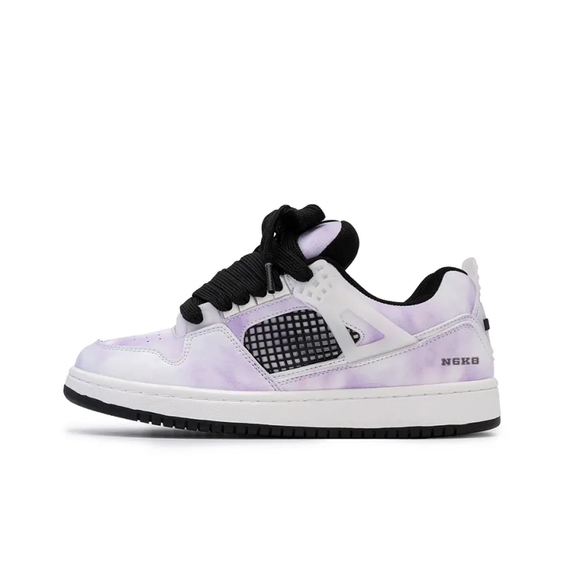 N6K8 Non slip Lightweight Low Top Skateboard Shoes Women's Dazzling Color Gift Box Set-1