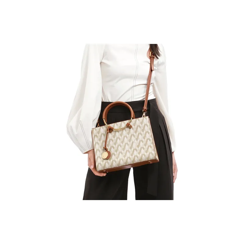 JONBAG Synthetic Leather Ring Pack Shoulder Bag, Crossbody Bag, Handbag Tubas Women's Apricot-8