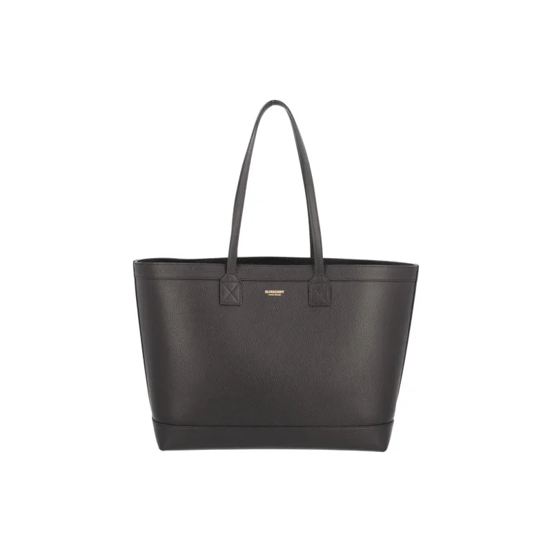 Burberry Leather Tote Bag Shopping Bag Handbag Shoulder Bag Women's Black-0