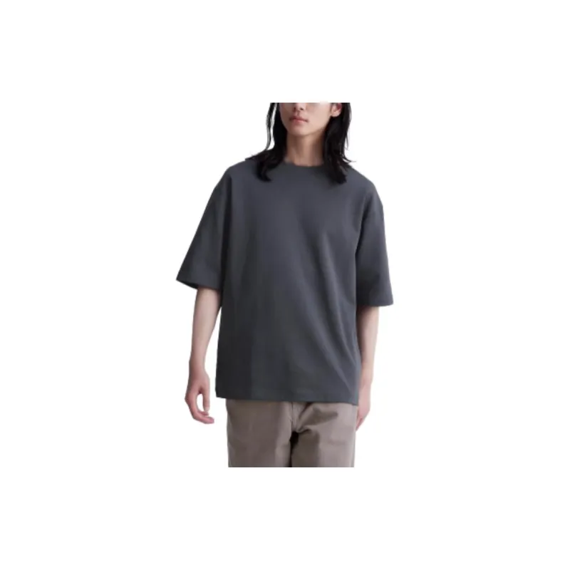 UNIQLO T Shirt Unisex Asphalt Gray-1