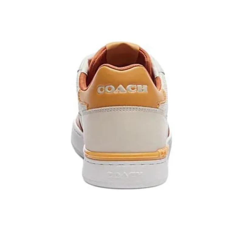 COACH Clip Low Top Skateboard Shoes Men's Orange-4