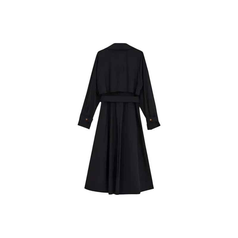 Yiner Trench Coat Women's Black-1