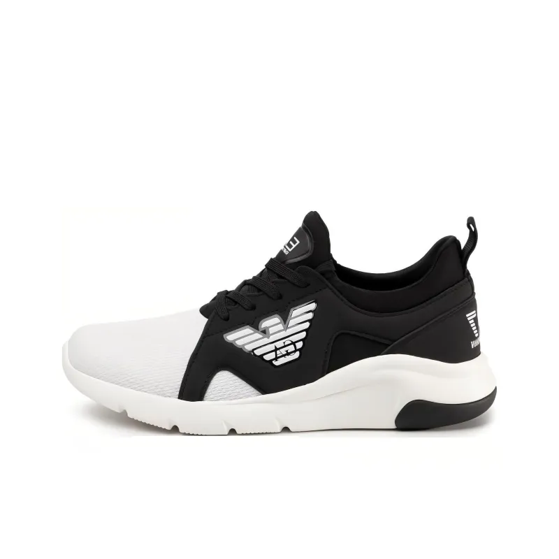 EMPORIO ARMANI Low Top Casual Shoes Men's Black White-0