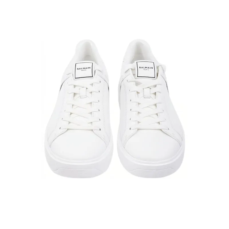 BALMAIN B Court Low Top Stylish Skateboarding Shoes Men's White-2