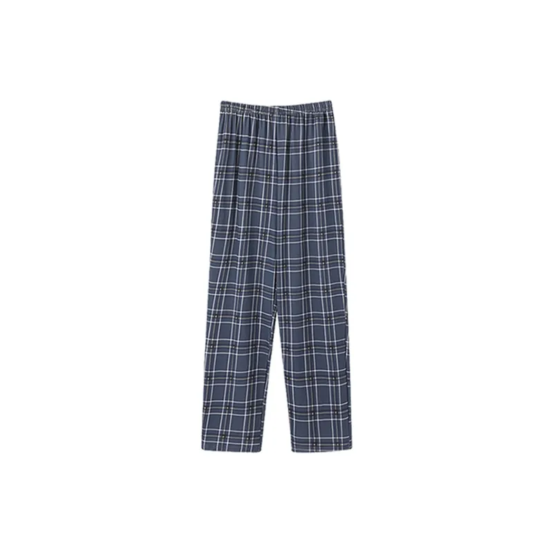 Flowers In Water Pajama Pants Men's Dark Blue-5