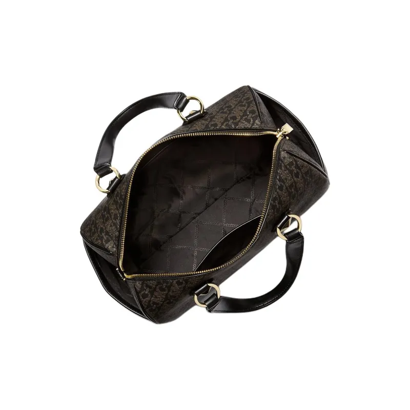 MICHAEL KORS Grayson Medium Metallic Empire Monogram Satchel-1