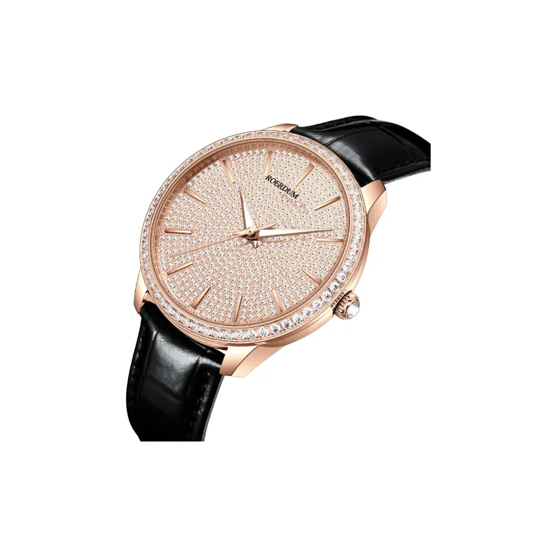 ROERDUM Universe Sun God Apollo Belt Style Mechanical Movement Cowhide Strap Watch Men's Watches Gold Dial-1