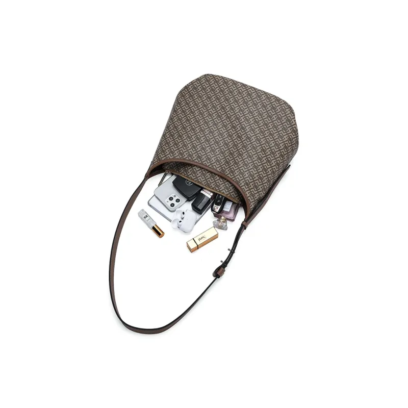 PIERRE CARDIN PVC Shoulder Bag Regular Women's Khaki-5