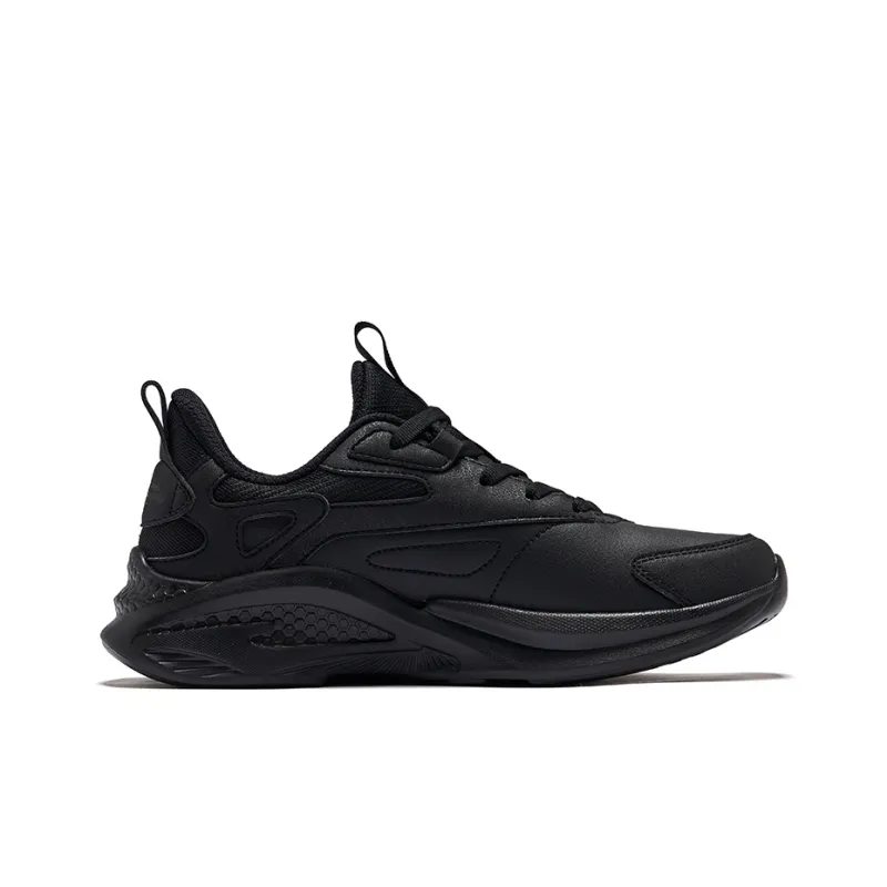 Erke Cushioning Wear-Resistant Low-Top Running Shoes Women's Jet Black-1