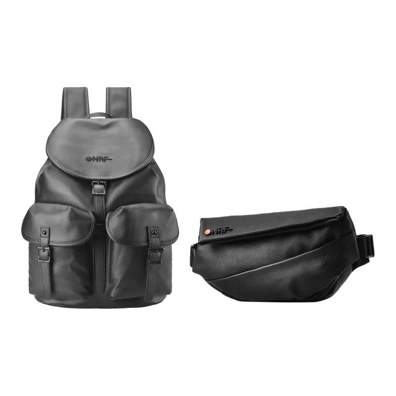ONRF PVC Backpacks Backpack Regular Unisex Black-10