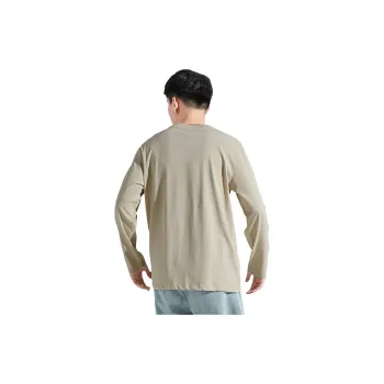 Tonlion Long Sleeved T Shirt Men's Light Apricot