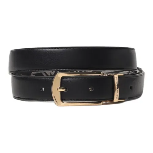 EMPORIO ARMANI   Leather Belts Women's Black/Gray  