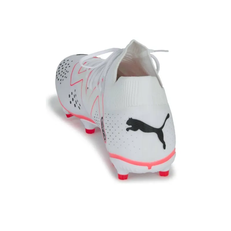 PUMA Future Match AG Short Rubber Studs FG Long Rubber Studs Anti Slip Wear Resistant Soccer Shoes Men's White Red-3