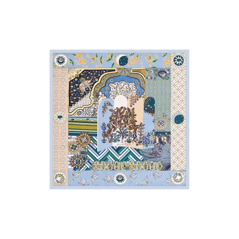 Shanghai Story 100% Mulberry Silk Silk Scarves Women's Patch Bamboo Leaf Flower Gift Box Set-102