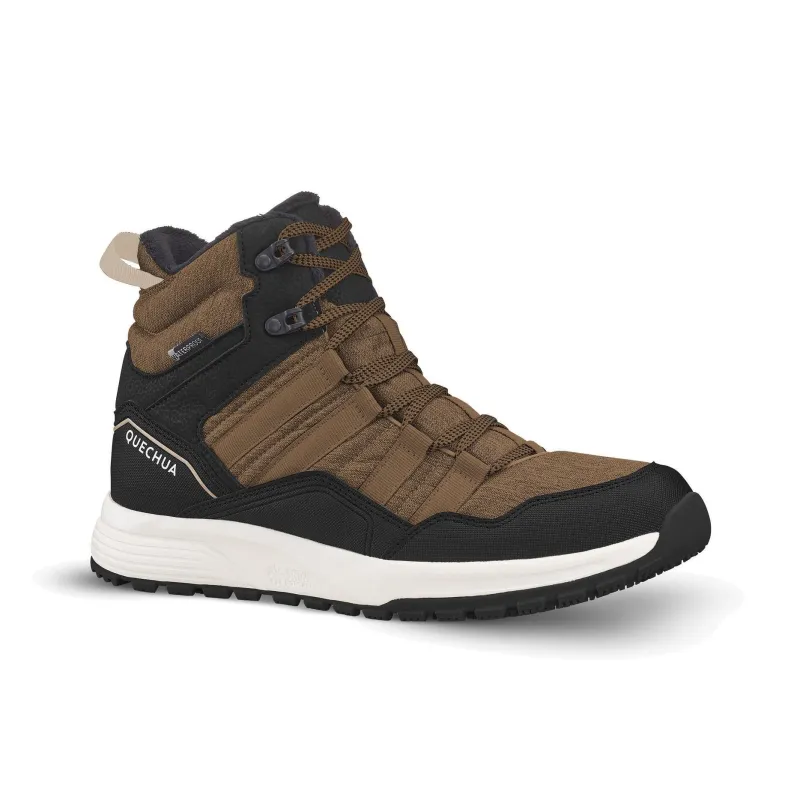 DECATHLON SH500 Slip Resistant Warm High Top Trekking Shoes Men's Black Brown-1