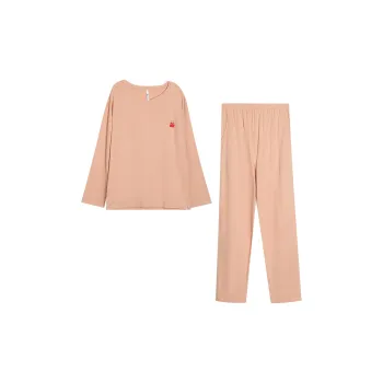 Red Beans At Home Pajama Set Women's Crimson