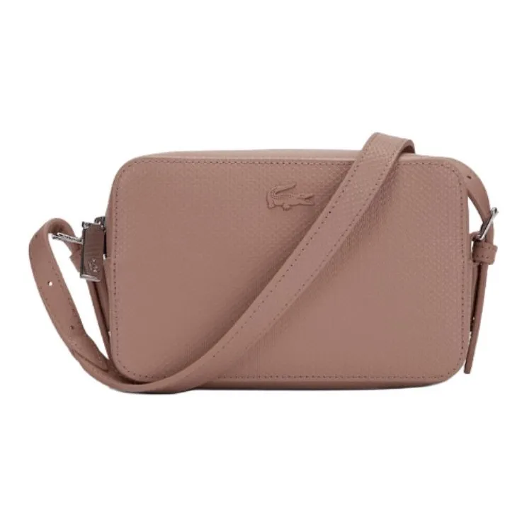LACOSTE Blended Material Shoulder Bag Small Size Women's Pink-0