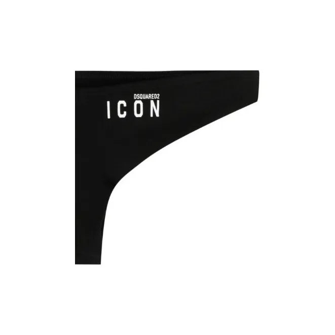 DSQUARED2 Icon print Cotton stretch Thong-3