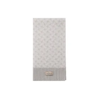 JIUMU 100% Sheep Wool Knit Scarves Women's Mercury Gray/Desert Camel/Camel Brown