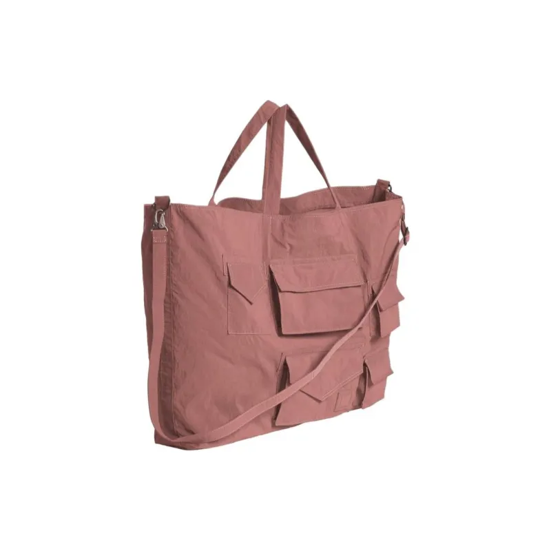 ZARA Polyamide Tote Bag Shopping Bag Shoulder Bag Crossbody Bag Handbag Regular Men's Brick Red-1
