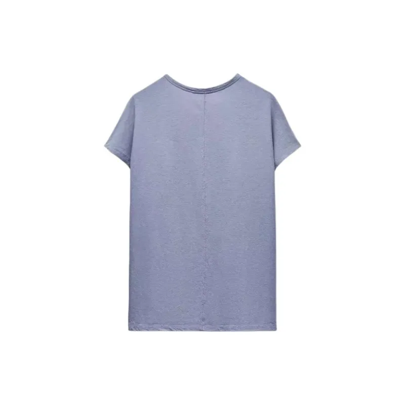 ZARA Regular T-Shirt Women's Light Blue-1