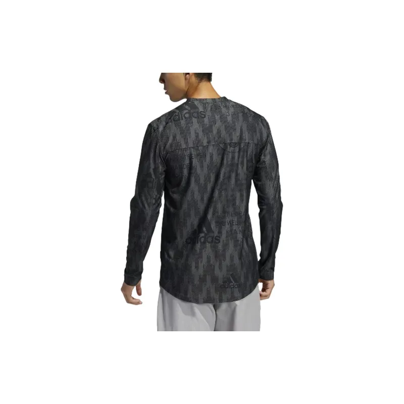 Adidas AEROREADY City Knit T-Shirt Men's Gray/Black-1