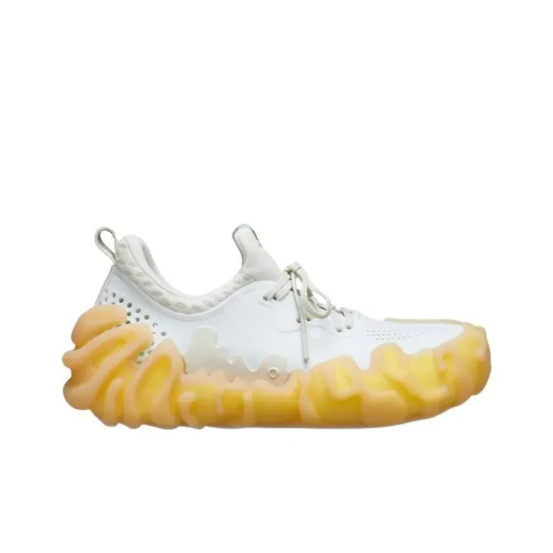 Crocs Low Top Casual Shoes Unisex White Yellow-1