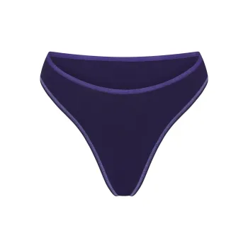 SKIMS COTTON LOGO HIGH LEG BIKINI Underpants Women's 1 Pack Concord/Harmony Purple