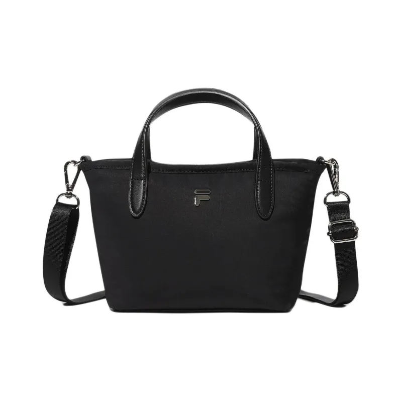 FILA Nylon Tote Bag Shopping Bag Shoulder Bag Crossbody Bag Handbag Small Size Women's Black-0