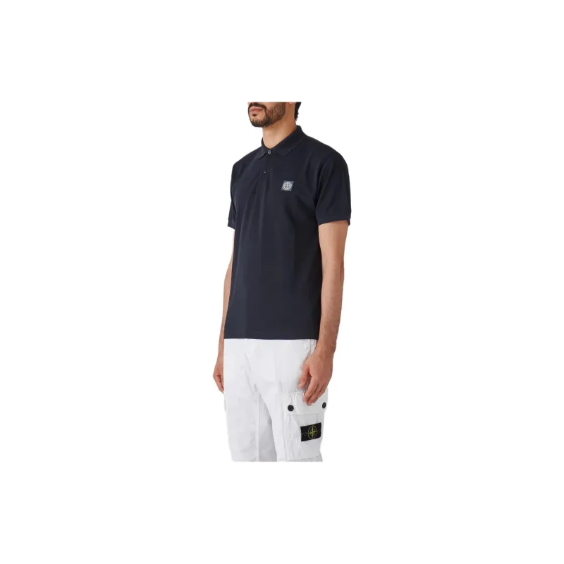 STONE ISLAND Compass Patch Short Sleeved Polo Shirt-2