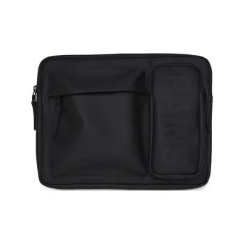 Rains Polyester Laptop Bag Clutch Regular Unisex Black/Green
