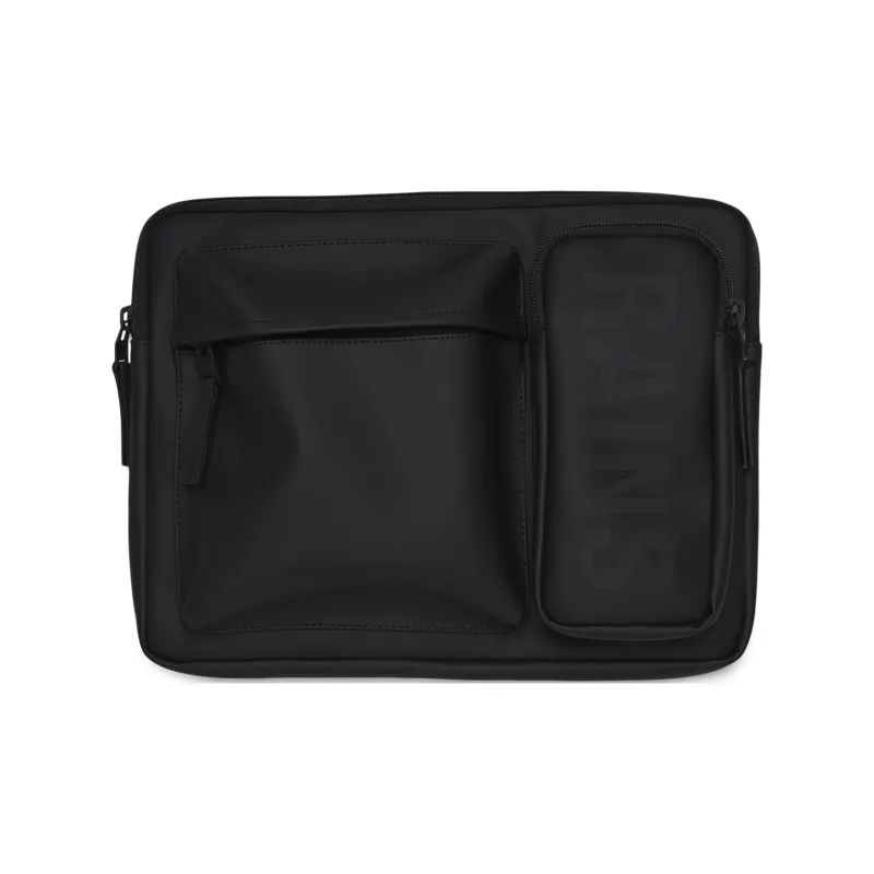 Rains Polyester Laptop Bag Clutch Regular Unisex Black/Green-0