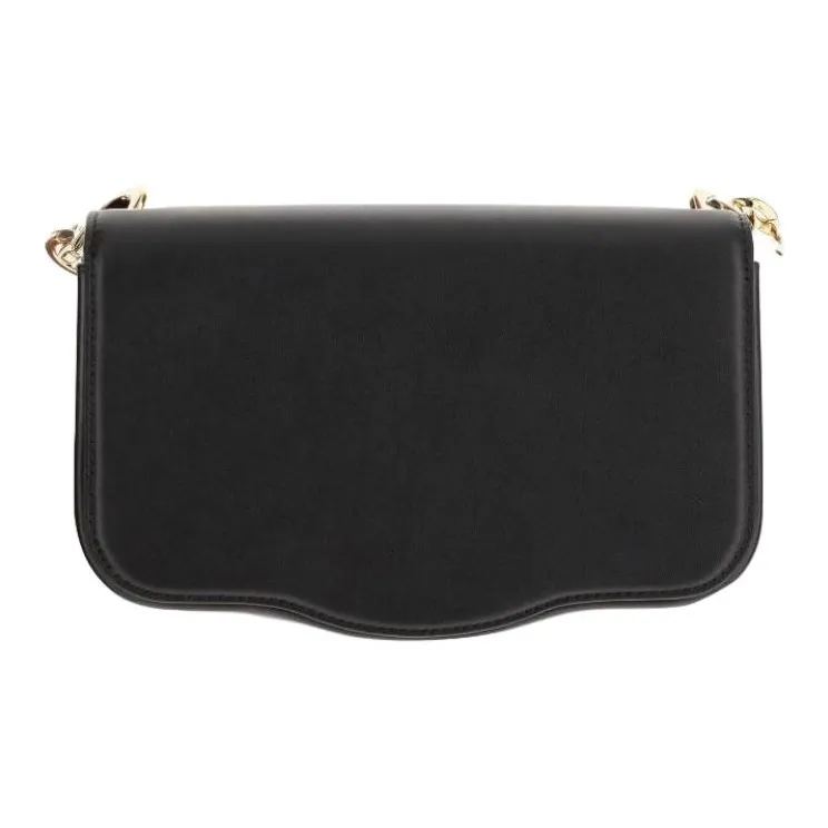 Valentino Vlogo Leather Crossbody Bag Shoulder Bag Women's Black-2