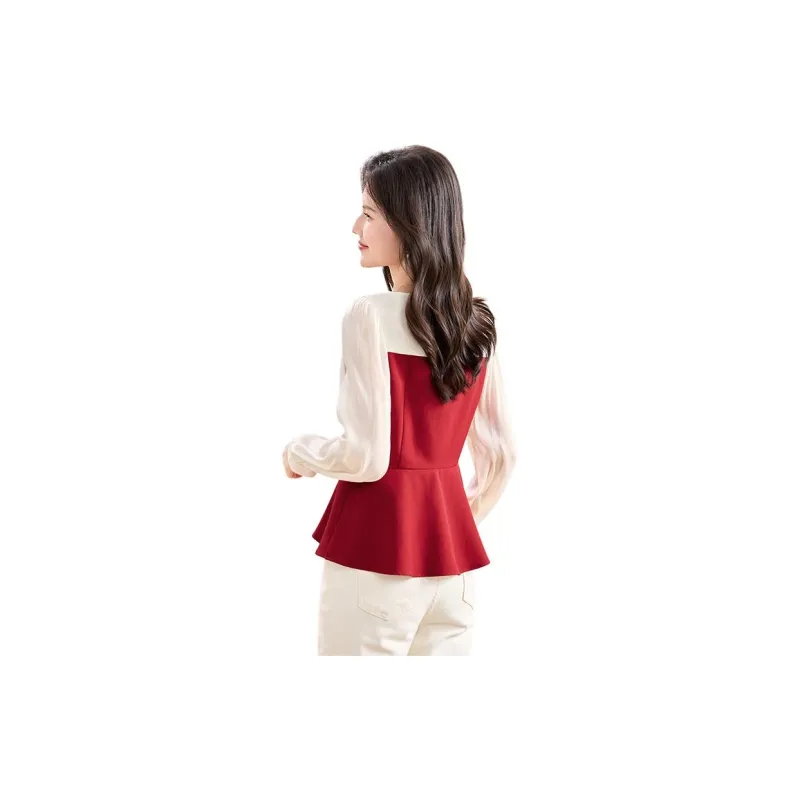 She Enjoys Shirt Women's Bordeaux Red-1