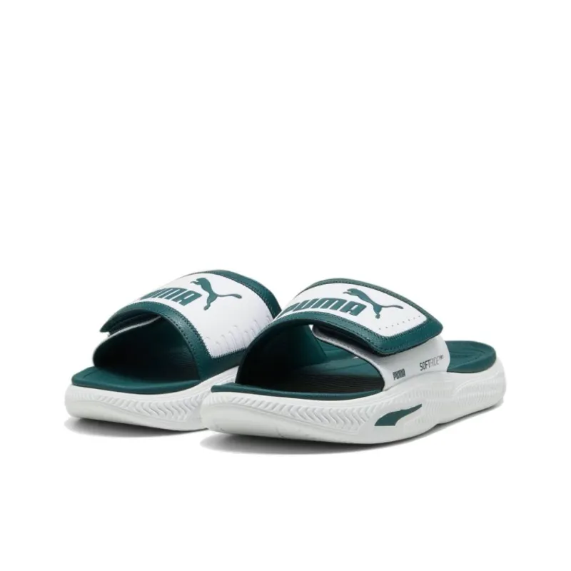PUMA Softridepro Slip Resistant Odor Resistant Slide Slippers Unisex Dark Green-2