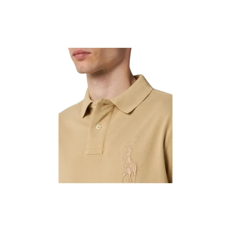 Polo Ralph Lauren Classic Fit Big Pony Mesh Polo Shirt Polo Shirt Men's Khaki-4