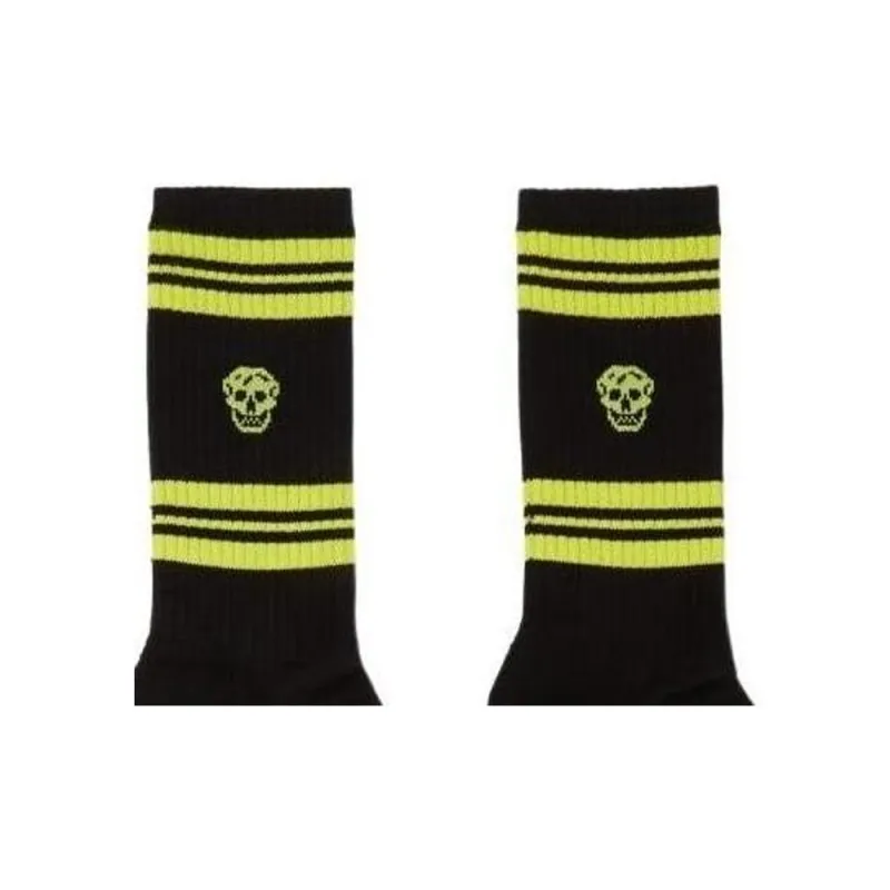 Alexander McQueen Mid Calf Socks Men's 1 Pack Black-3