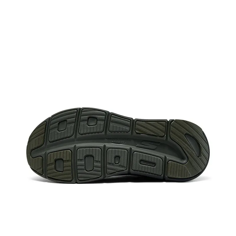 Skechers Max Cushioning Anti Slip And Wear Resistant Breathable Low Top Running Shoes Men's Black-4