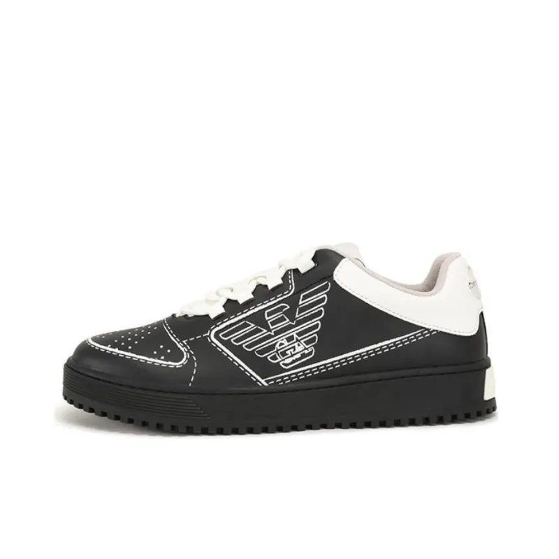 EMPORIO ARMANI Low Top Skateboard Shoes Men's Black-0
