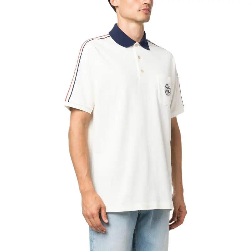 GUCCI Polo Shirts Men White-4