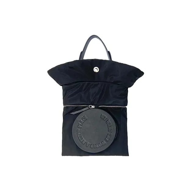 MUYSO Recycled Nylon Hats & Caps With Handbag Women's Black-1