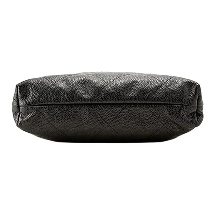 CHANEL 22Bag Grain Embossed Calfskin Handbag Women's Black-4
