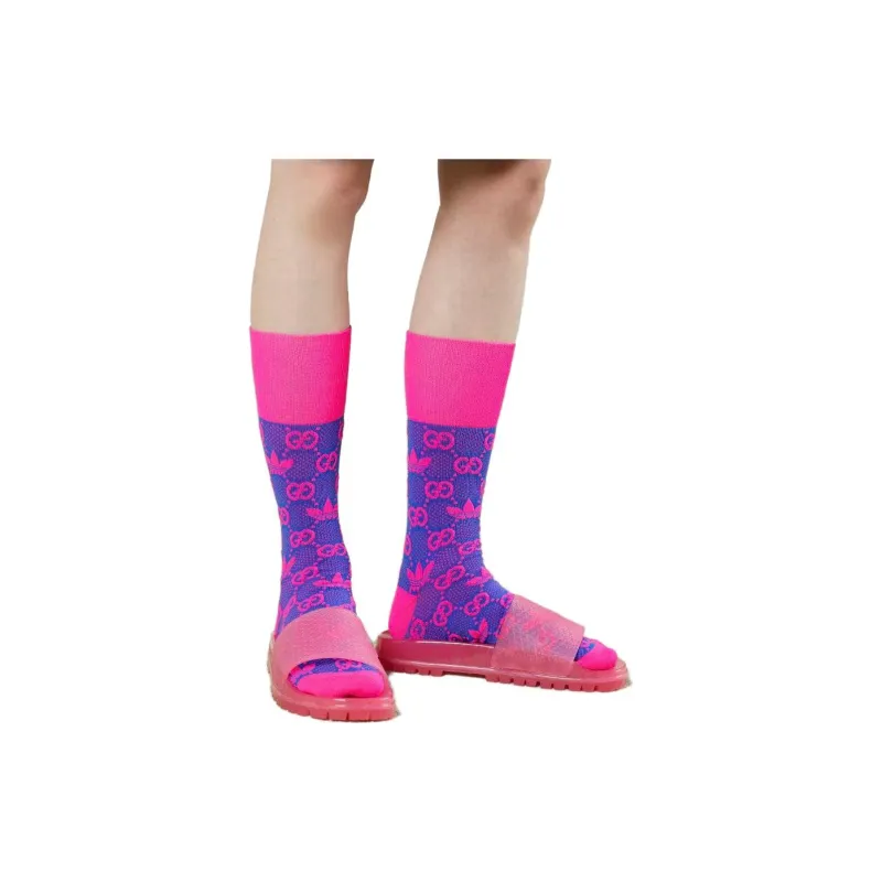 GUCCI x Adidas Originals Knee High Socks Men's 1 Pack Blue-2
